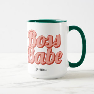 Boss Lady Retro Kundenspezifischer Name Kaffeemasc Tasse