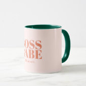 Boss Lady Retro Kundenspezifischer Name Kaffeemasc Tasse (VorderseiteRechts)