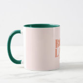 Boss Lady Retro Kundenspezifischer Name Kaffeemasc Tasse (Links)