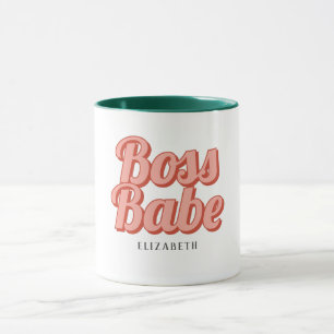 Boss Lady Retro Kundenspezifischer Name Kaffeemasc Tasse