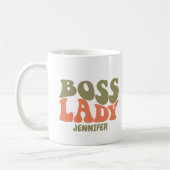 Boss Lady Retro Personalisiert Kaffeetasse (Links)