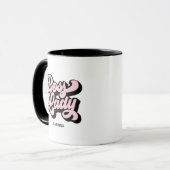 Boss Lady Retro Pink Tasse (Vorderseite Links)