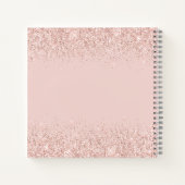 Boss Lady Rose Gold Blush Glitzer Personalisiert Notizblock (Rückseite)
