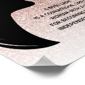 Boss Lady Rose Gold Glitzer Motivierend Zitat Poster (Ecke)