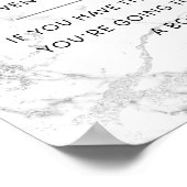 Boss Lady Rose Gold Marmor Motivierend Zitat Poster (Ecke)