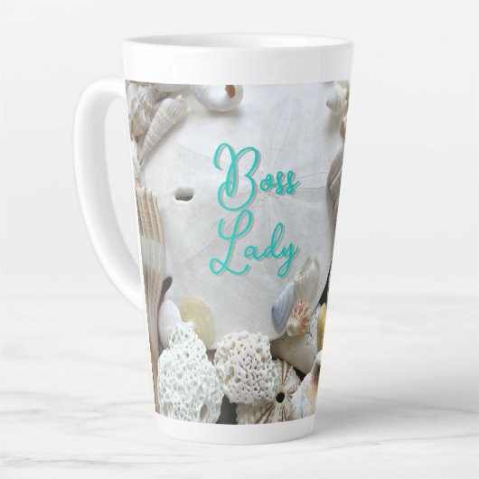 Boss Lady Sand Dollar Seashells Milchtasse (Linke Ecke)