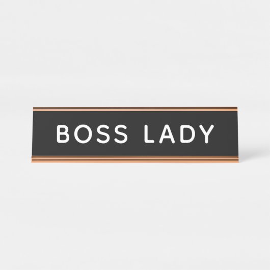 Boss Lady Schreibtischnamensplakette (Vorderseite )
