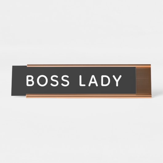 Boss Lady Schreibtischnamensplakette (Vorderseite )