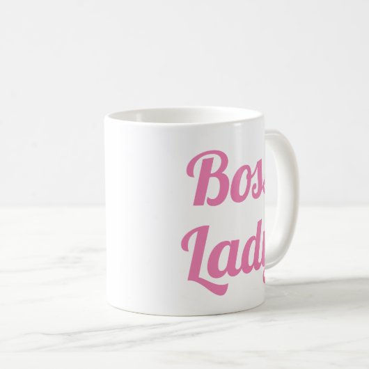Boss Lady | Slogan-Tasse | handschriftlich Kaffeetasse (VorderseiteRechts)