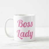 Boss Lady | Slogan-Tasse | handschriftlich Kaffeetasse (Links)