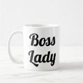 Boss Lady | Slogan-Tasse | handschriftlich Kaffeetasse (Links)