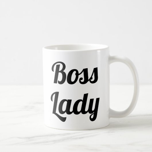 Boss Lady | Slogan-Tasse | handschriftlich Kaffeetasse (Rechts)