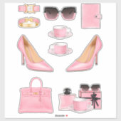 Boss Lady Sticker Decals rosa Bossy Decal Sticker (Blatt)