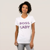Boss Lady T - Shirt Lila Letters (Vorne ganz)