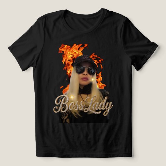 Boss Lady T-Shirt Tri-Blend Shirt (Design Vorderseite)