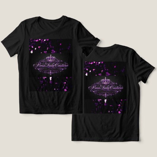 Boss Lady T-Shirt Tri-Blend Shirt (Design Vorderseite & Rückseite)