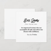 Boss Lady Tasse - Frauengeschenk, Vertrauen Einladung (Vorne/Hinten)