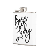 Boss Lady Trendy Lettering Flachmann (Links)