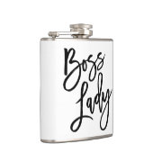 Boss Lady Trendy Lettering Flachmann (Rechts)