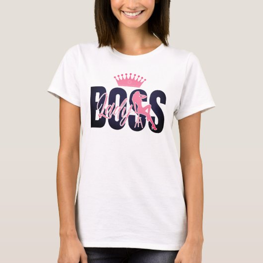 Boss Lady Typografie T-Shirt (Vorderseite)