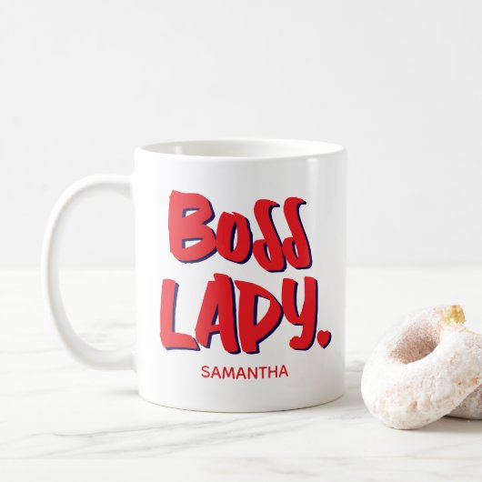 Boss Lady Unternehmer Kaffeetasse (Mit Donut)