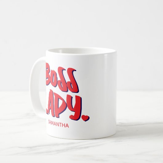 Boss Lady Unternehmer Kaffeetasse (Vorderseite Links)