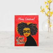 Boss Lady Weihnachtsgrüße-Karte Karte (Gelbe Blume)