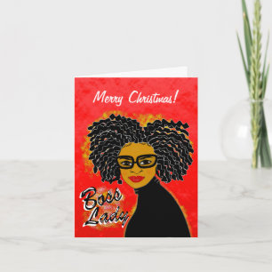 Boss Lady Weihnachtsgrußkarte Karte
