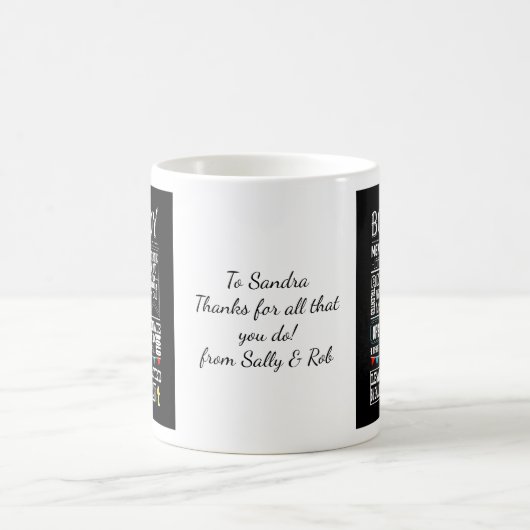 Boss Lady Wertschätzung danke Ihnen Geschenk Weihn Kaffeetasse (Mittel)