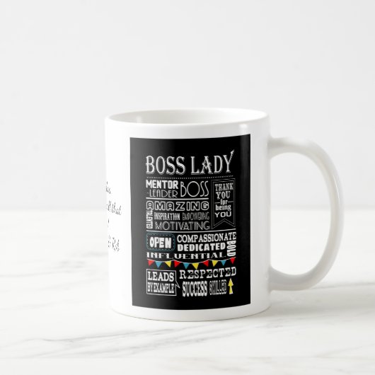 Boss Lady Wertschätzung danke Ihnen Geschenk Weihn Kaffeetasse (Rechts)