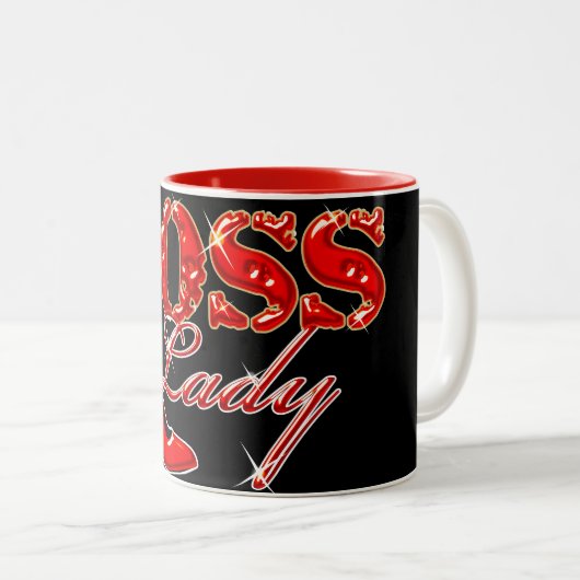 Boss Lady Zweifarbige Tasse (VorderseiteRechts)