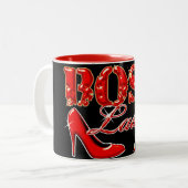 Boss Lady Zweifarbige Tasse (Vorderseite Links)