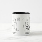 Boss lobt Arbeitnehmer für das Management bei Nied Tasse (Zentrum)