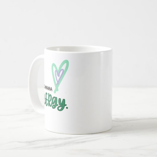 Boss MaMA Energie mit Herz Kaffeetasse (Vorderseite Links)