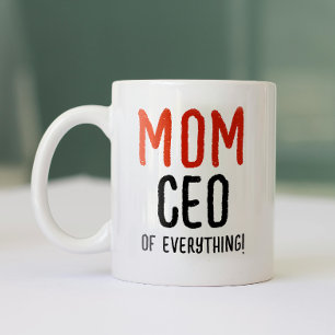 Boss Mama   Papa Lustige moderne rote schwarze Typ Zweifarbige Tasse