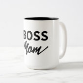 #Boss Mama-Tasse. Chef-Mama. Zeigen Sie sie, das Zweifarbige Tasse (VorderseiteRechts)