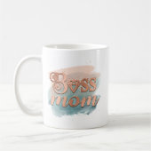 Boss Mama Trendy Kupfer Aquamarine Aquarellfarben Kaffeetasse (Links)