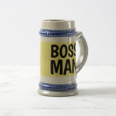 BOSS MAN BIER STEIN BIERGLAS (VorderseiteRechts)