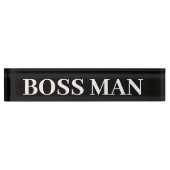 Boss Man Gift Funny Name Plate individuell anpasse Namensplakette (Vorderseite)