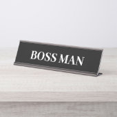Boss Man Gift Funny Name Plate individuell anpasse Schreibtischnamensplakette (Vorderseite )