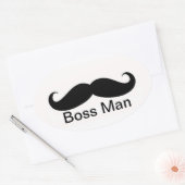 Boss Man Ovaler Aufkleber (Umschlag)