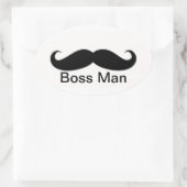 Boss Man Ovaler Aufkleber (Tasche)