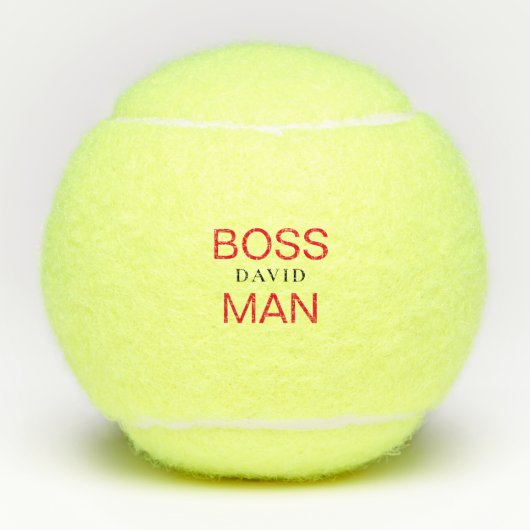 Boss Man personalize Tennis Balls Tennisbälle (Vorderseite)