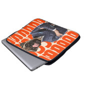 Boss mit Hundekopf stehend mit Händchenüberzug Laptopschutzhülle (Vorne Knopf)