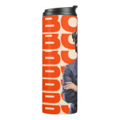 Boss mit Hundekopf stehend mit Händchenüberzug Thermosbecher (Nach links gedreht)
