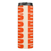Boss mit Hundekopf stehend mit Händchenüberzug Thermosbecher (Rückseite)