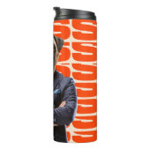 Boss mit Hundekopf stehend mit Händchenüberzug Thermosbecher (Nach rechts gedreht)