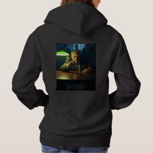 Boss mit Text Frauen schwarz gekratztes Sweatshirt