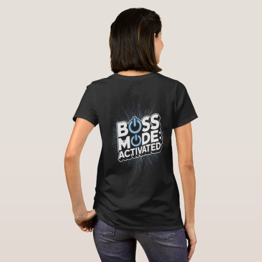 Boss Mode Activated Design National Boss Day T-Shirt (Schwarz voll)