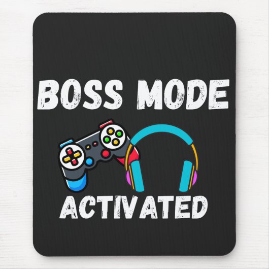 Boss Mode Activated Gamer  Mousepad (Vorne)
